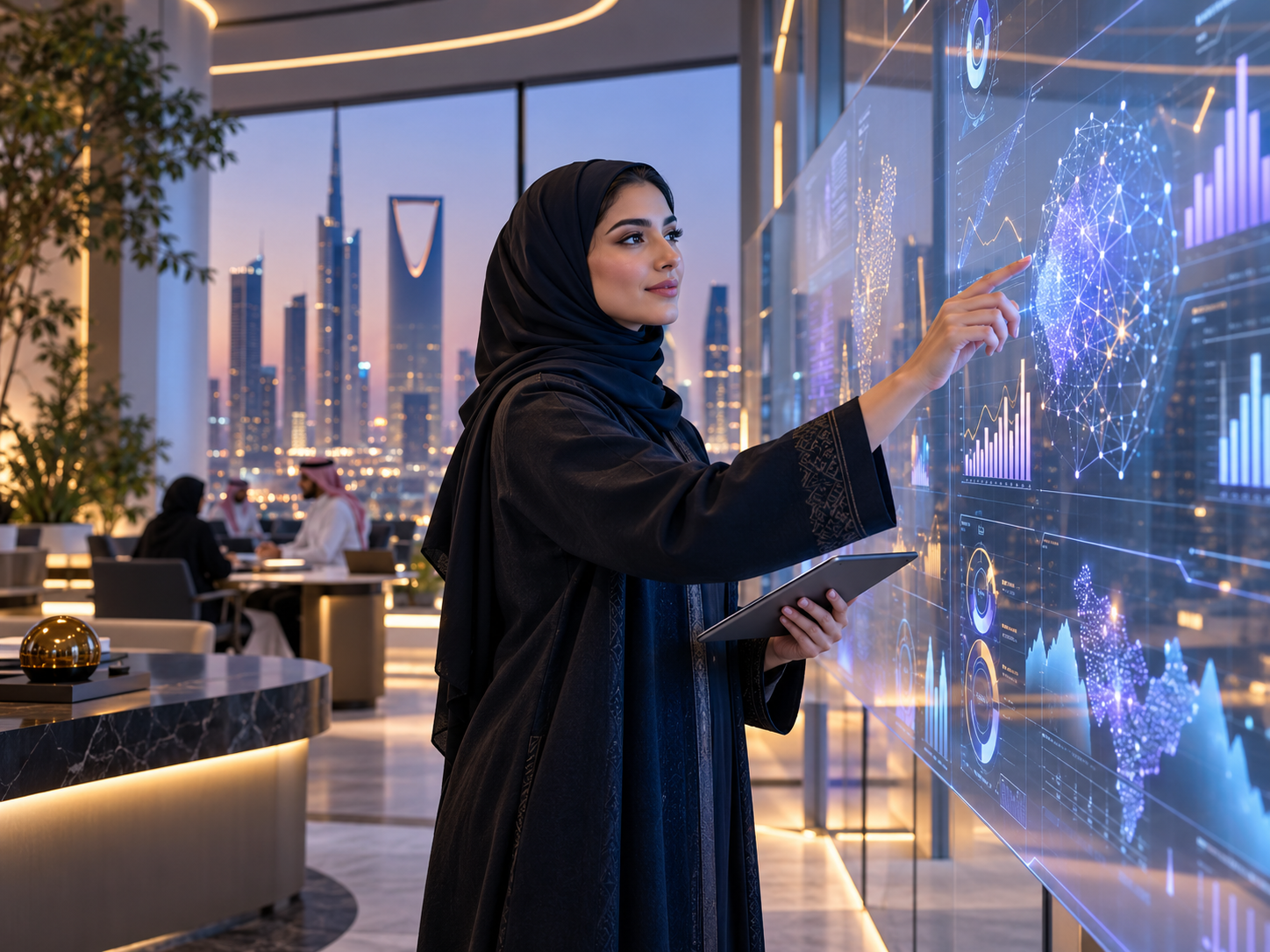 Saudi technology leader using AI analytics